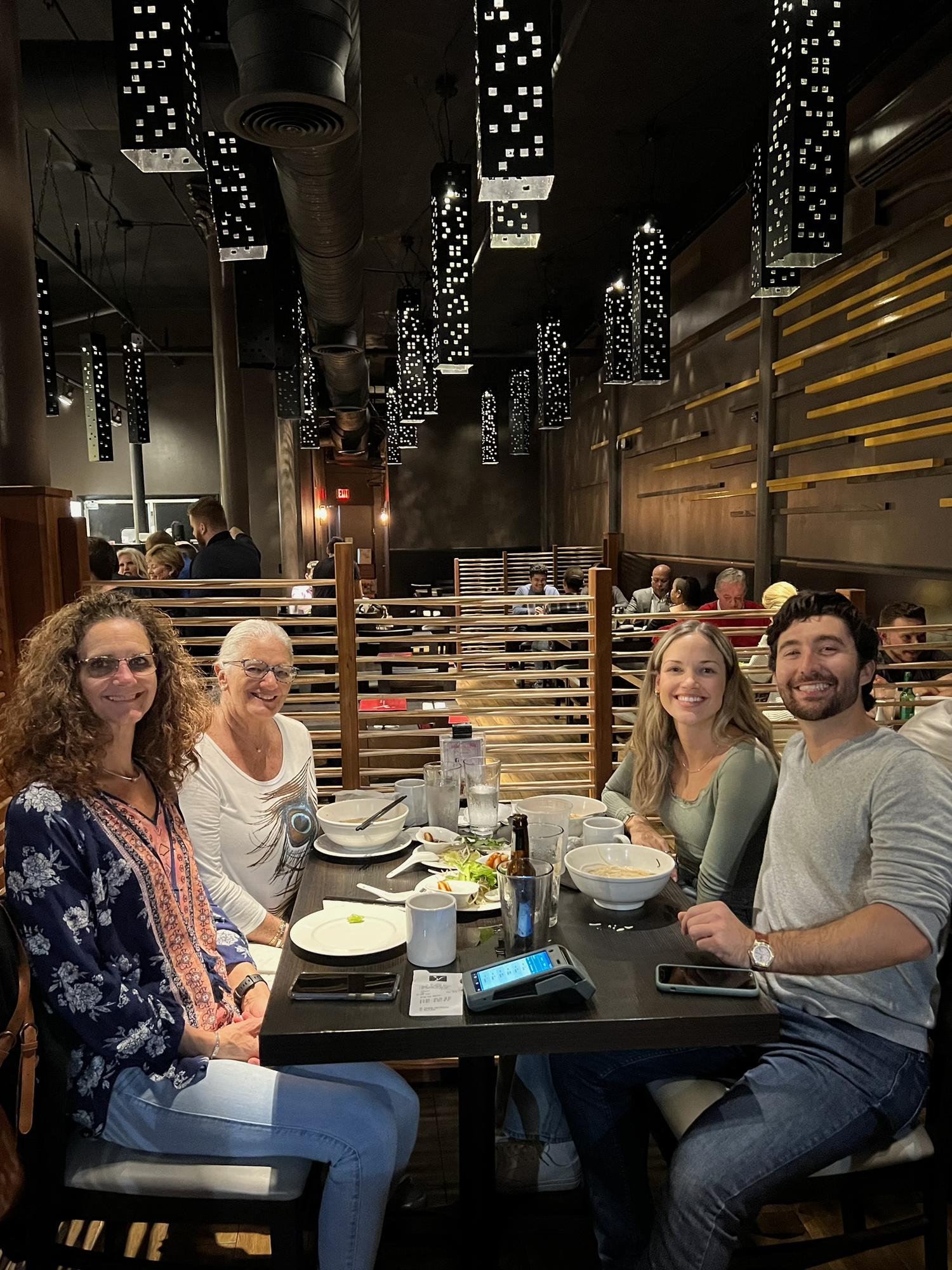 Dinner with Krystal’s Mom and Gma during their visit to St Pete (2022)
