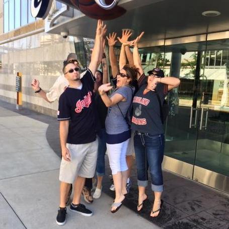Fun times! Heading to a Tribe game