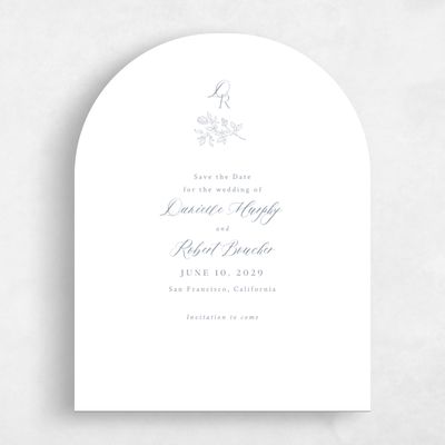 Grey Arch Wedding Save the Date - Lisette Classic