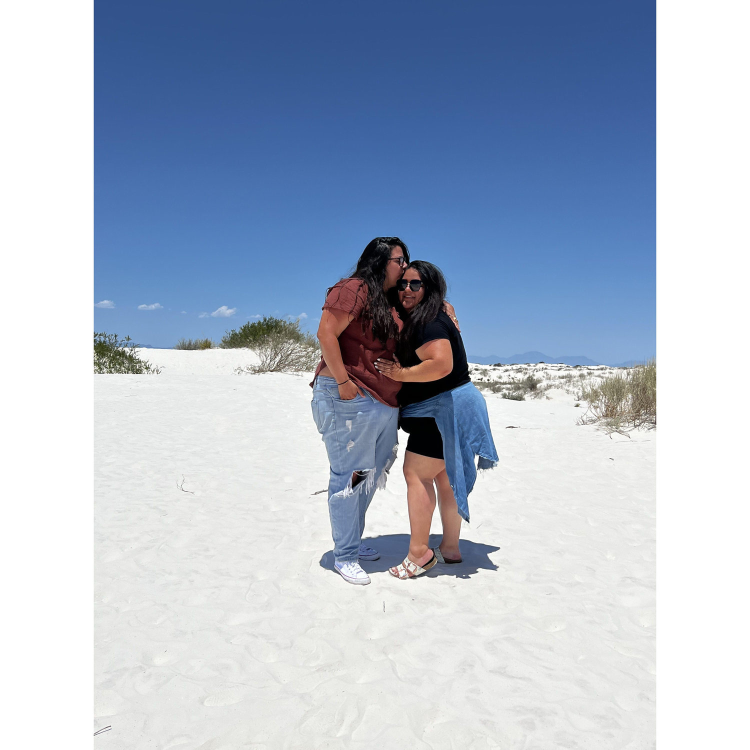 Us at white sands on the way home!