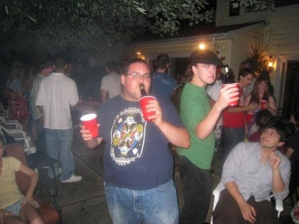 Gene and Ian at a party