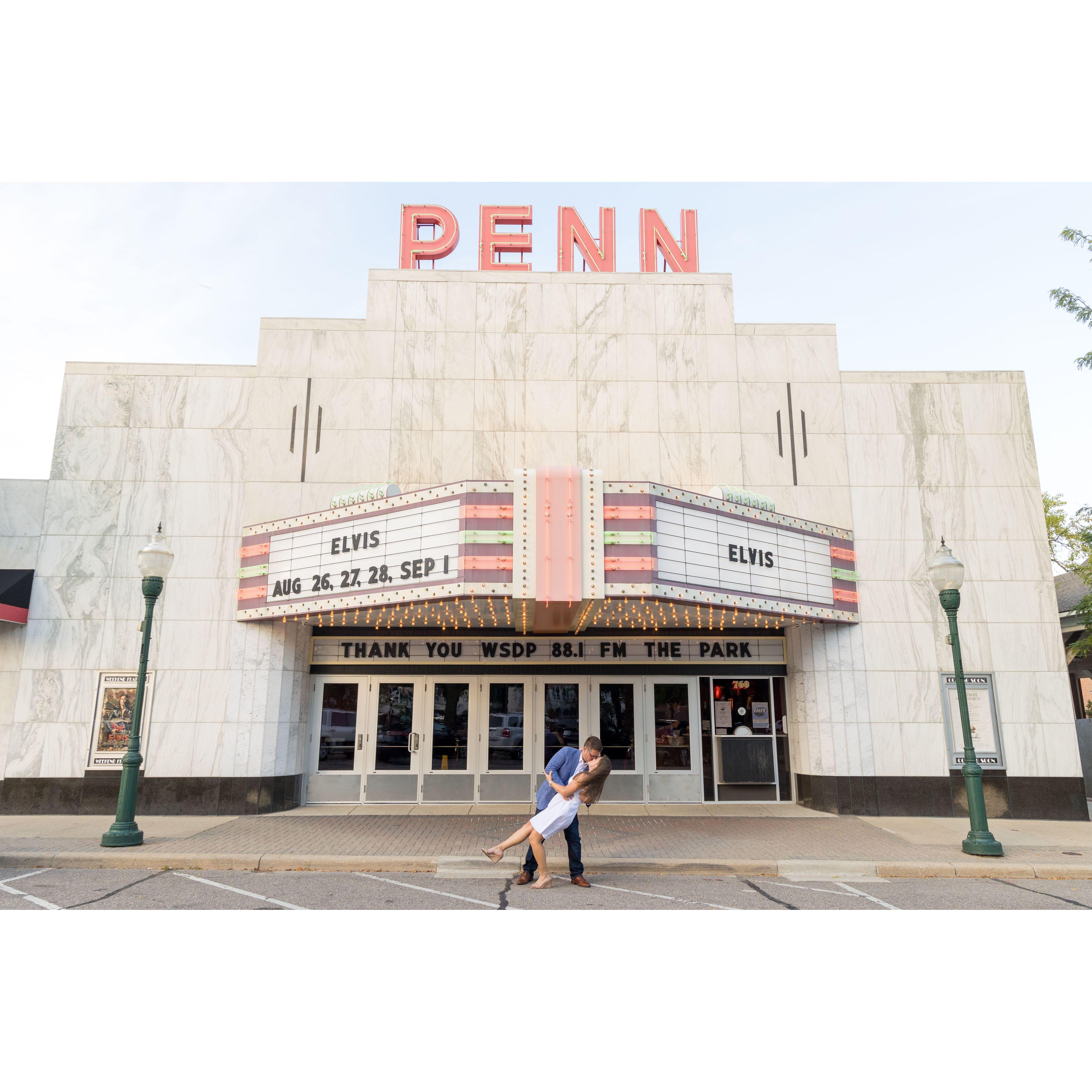 In DTP in front of the Penn Theatre.