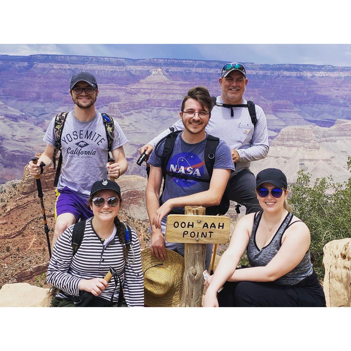 Here we are hiking the Grand Canyon!