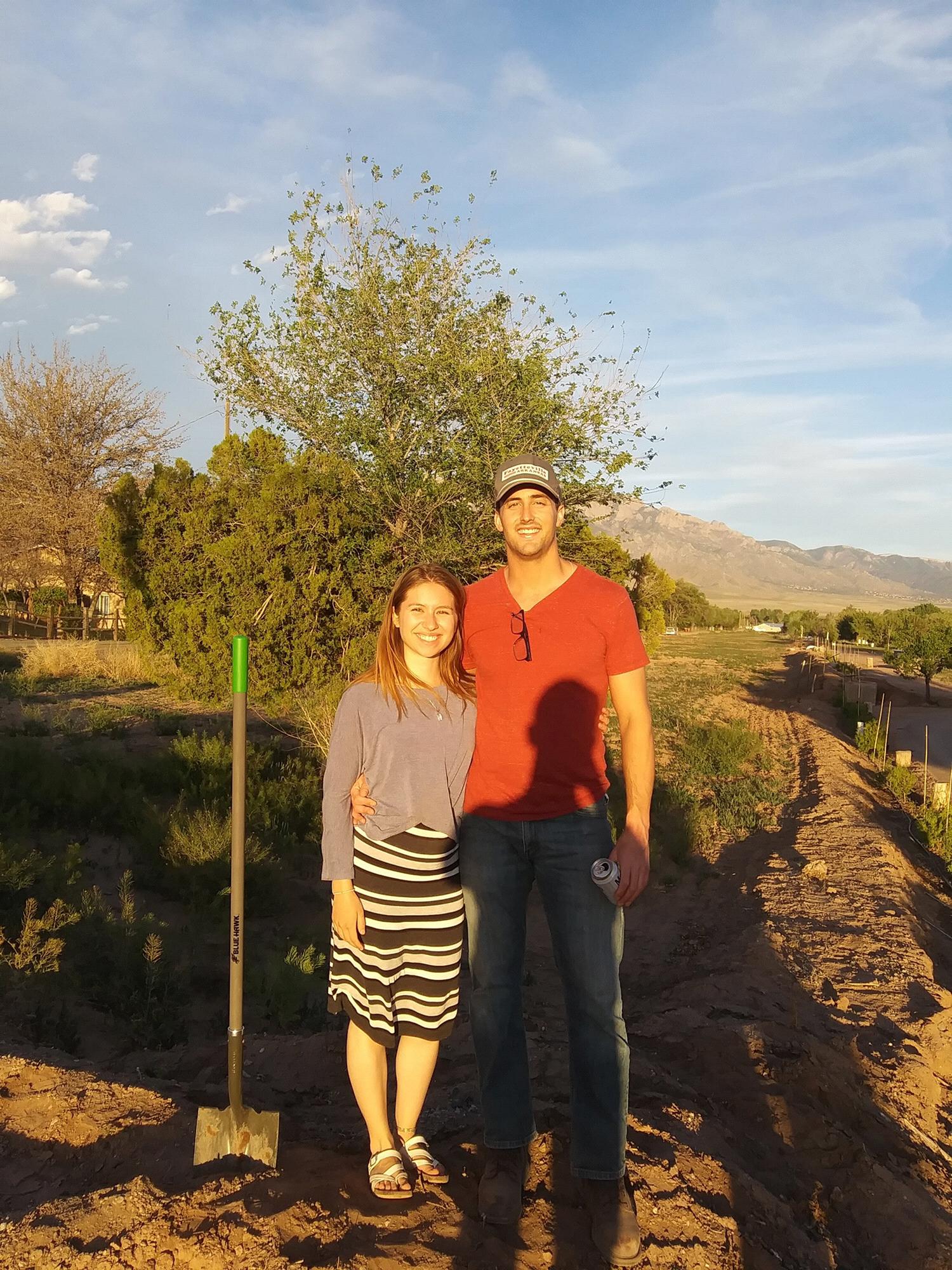 On our land in Corrales!