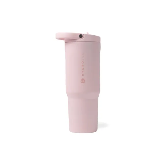 HydroJug Sport – Insulated Stainless Steel Water Bottle with Flip Straw & Bucket Handle, Leakproof – 40oz, Pink Sand