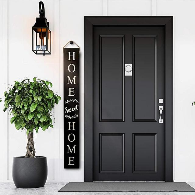 Tall Outdoor Welcome Sign For Porch - Vertical Welcome Sign For Front Porch 2 Sides (~5 Ft), Modern Farmhouse Decor for The Home, Front Porch Decor Farmhouse, Wooden Welcome Sign For Front Porch Decor