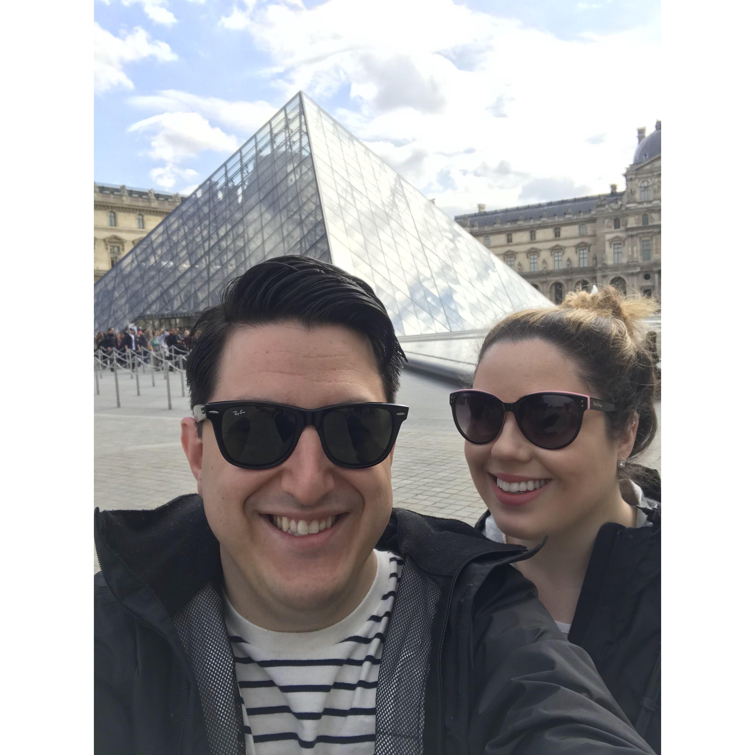 Visiting the Louvre Museum in Paris France, May 2019.