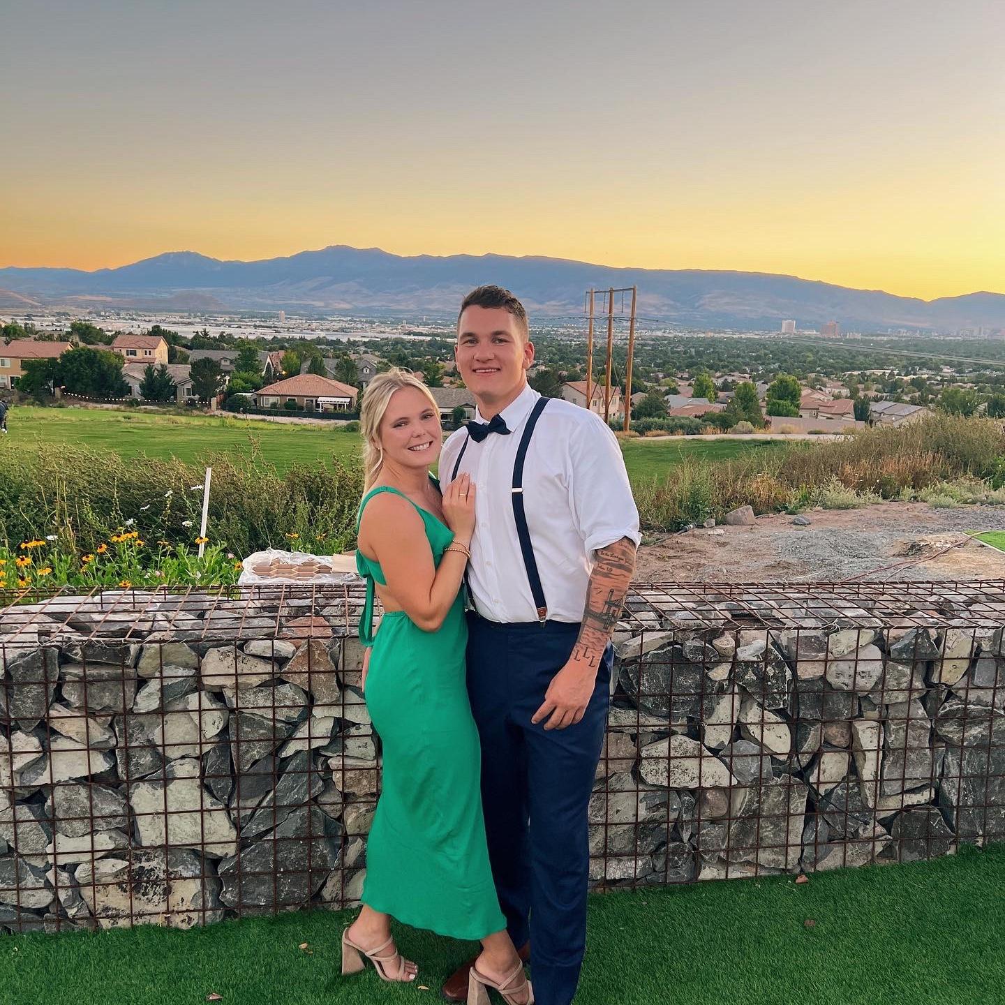 Our first wedding together