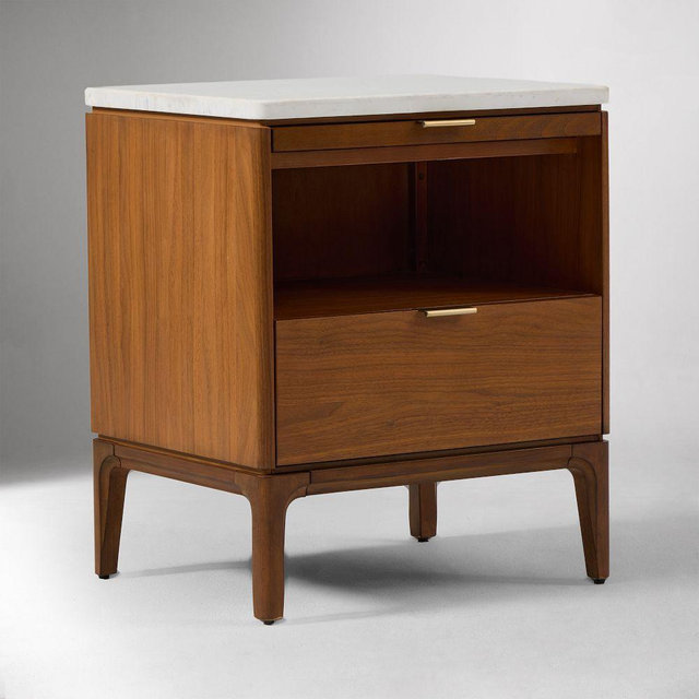Parker 21 Breadboard Nightstand, Cool Walnut