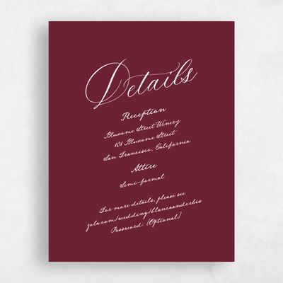 Wine, Red Wedding Enclosure - Estate