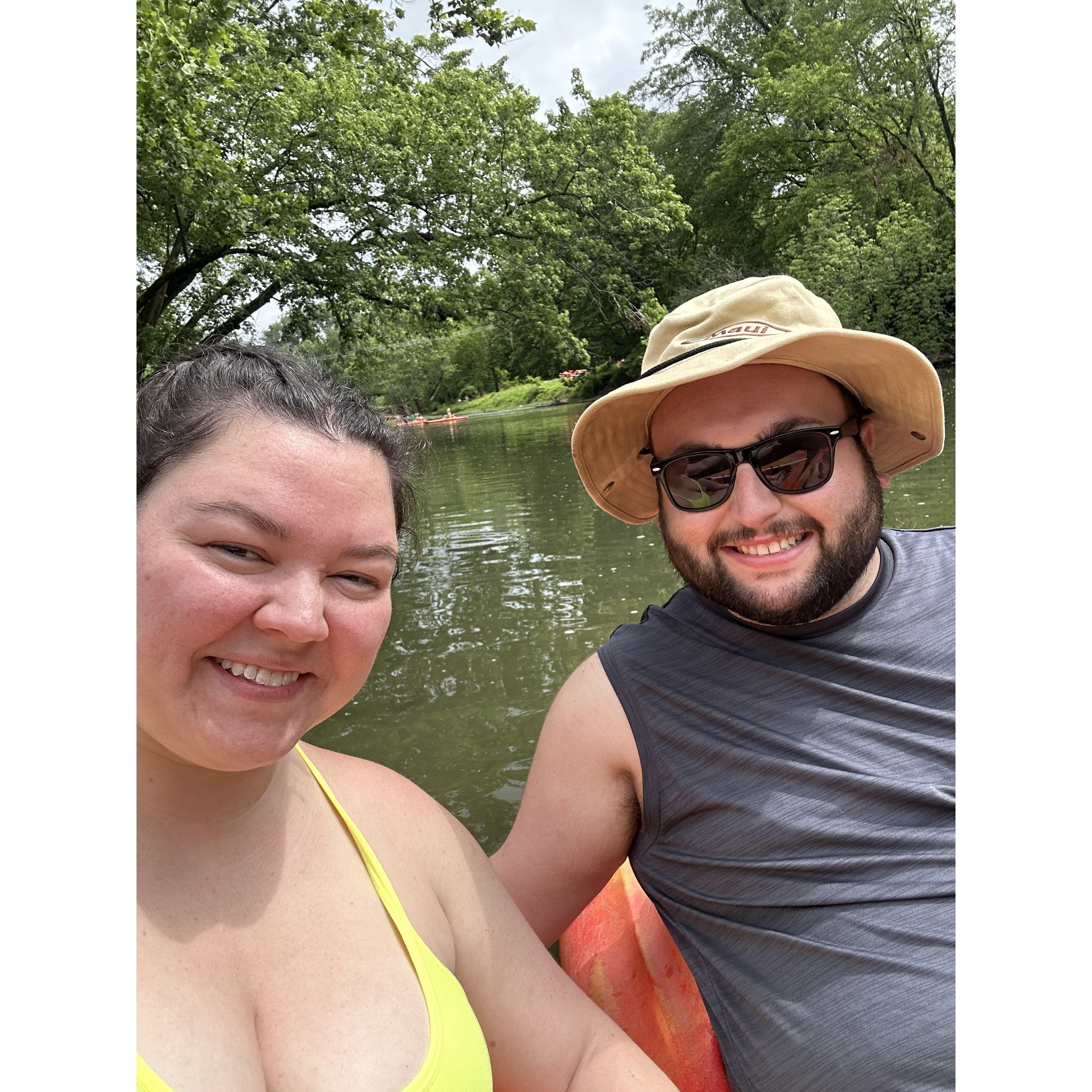 This was Evan's first-time kayaking!