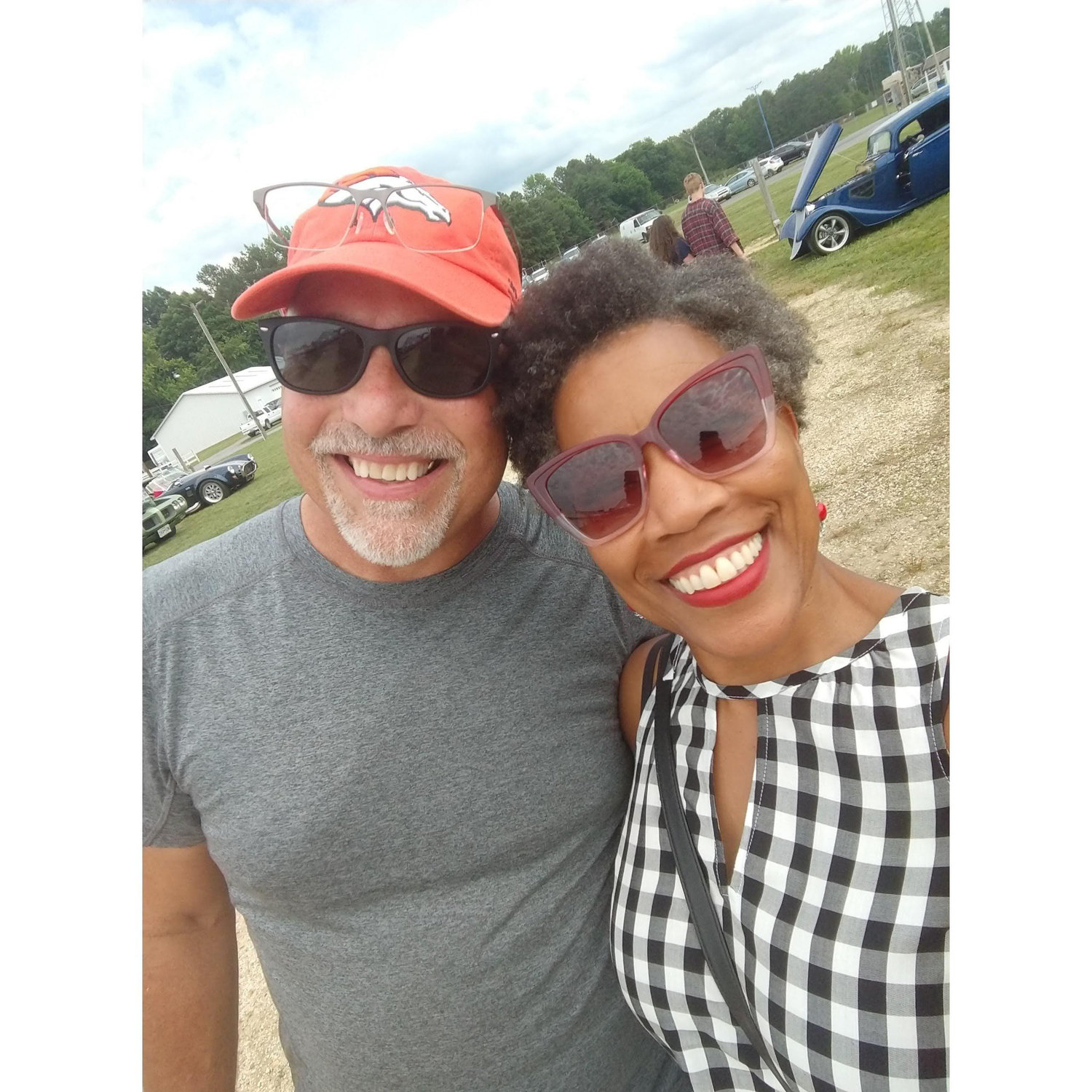 This is our very first picture together -- we went to a local crab festival in St. Mary's County, MD.