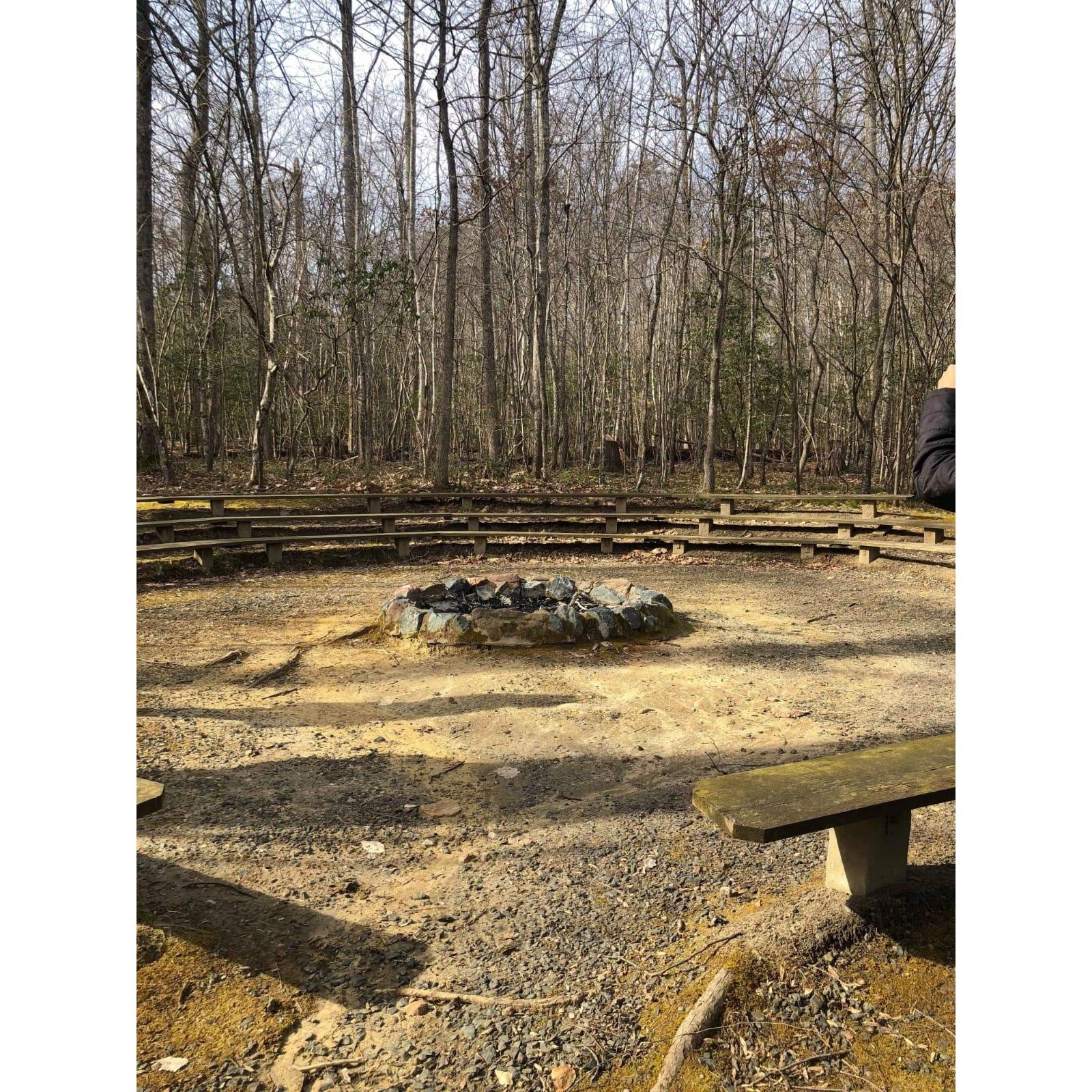 Council ring/campfire where ceremony will take place