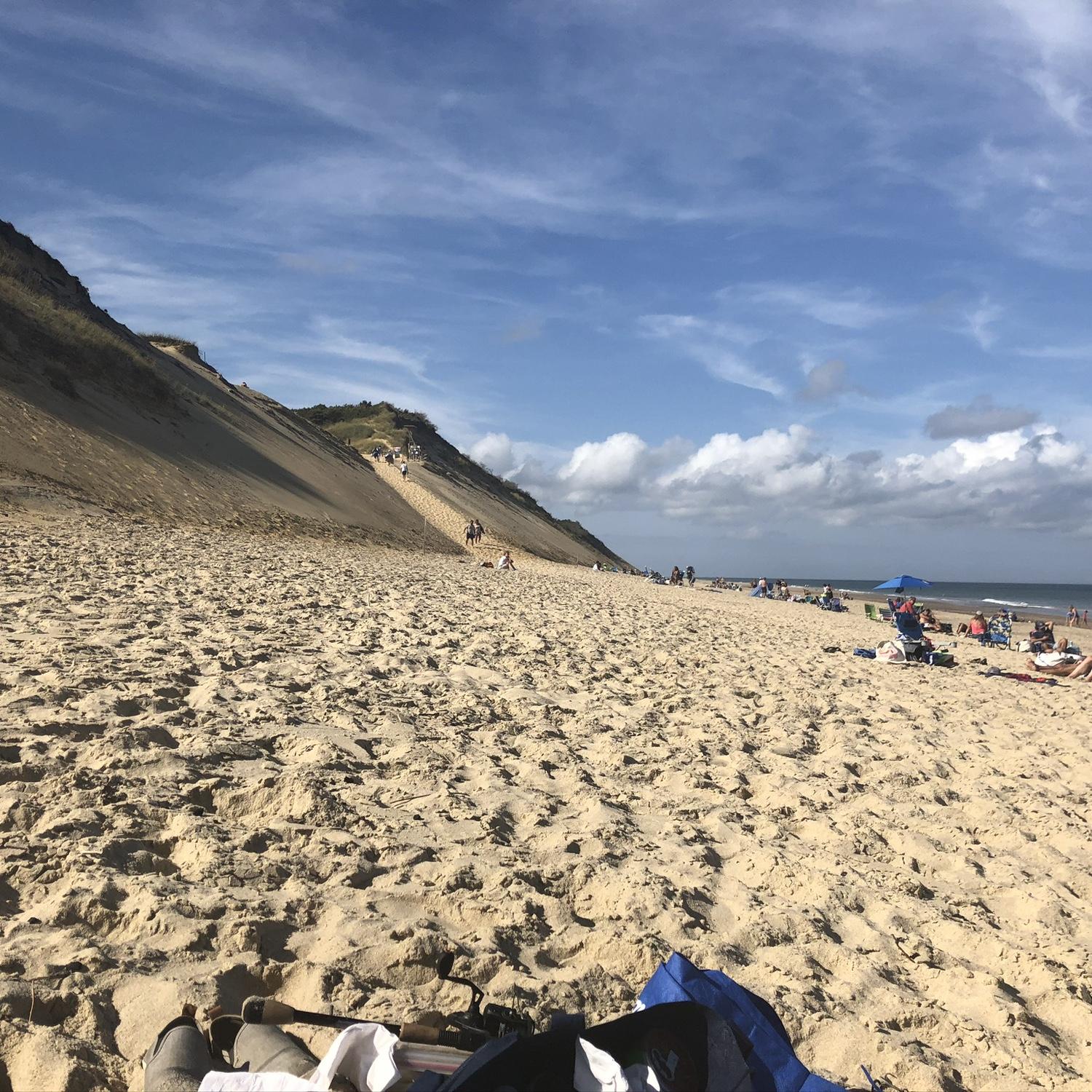 The Steep trek to the Beach Comber