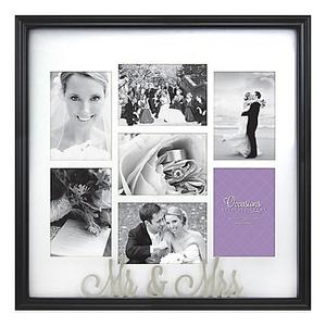 Occasions Mr. and Mrs. 7-Photo Wedding Collage Frame