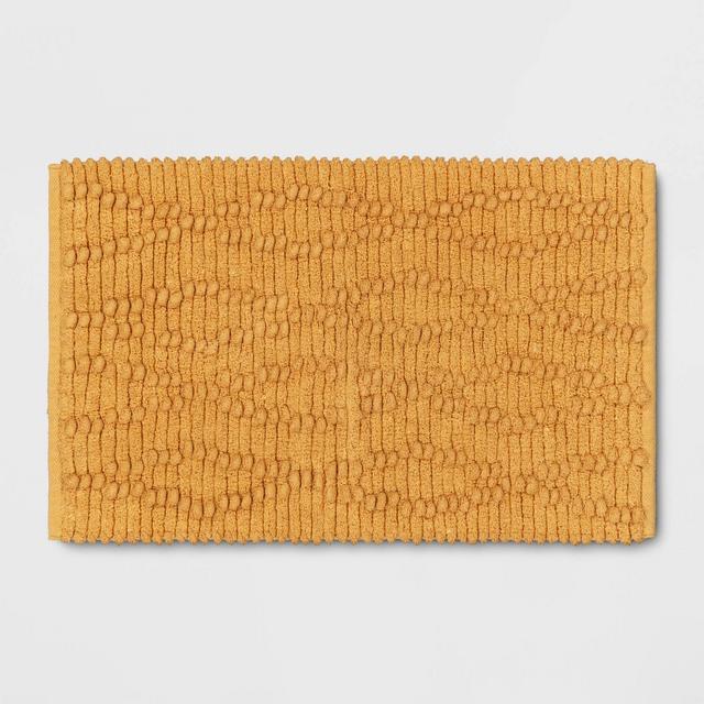20"x32" Chenille Multi Textured Bath Rug Gold - Threshold™