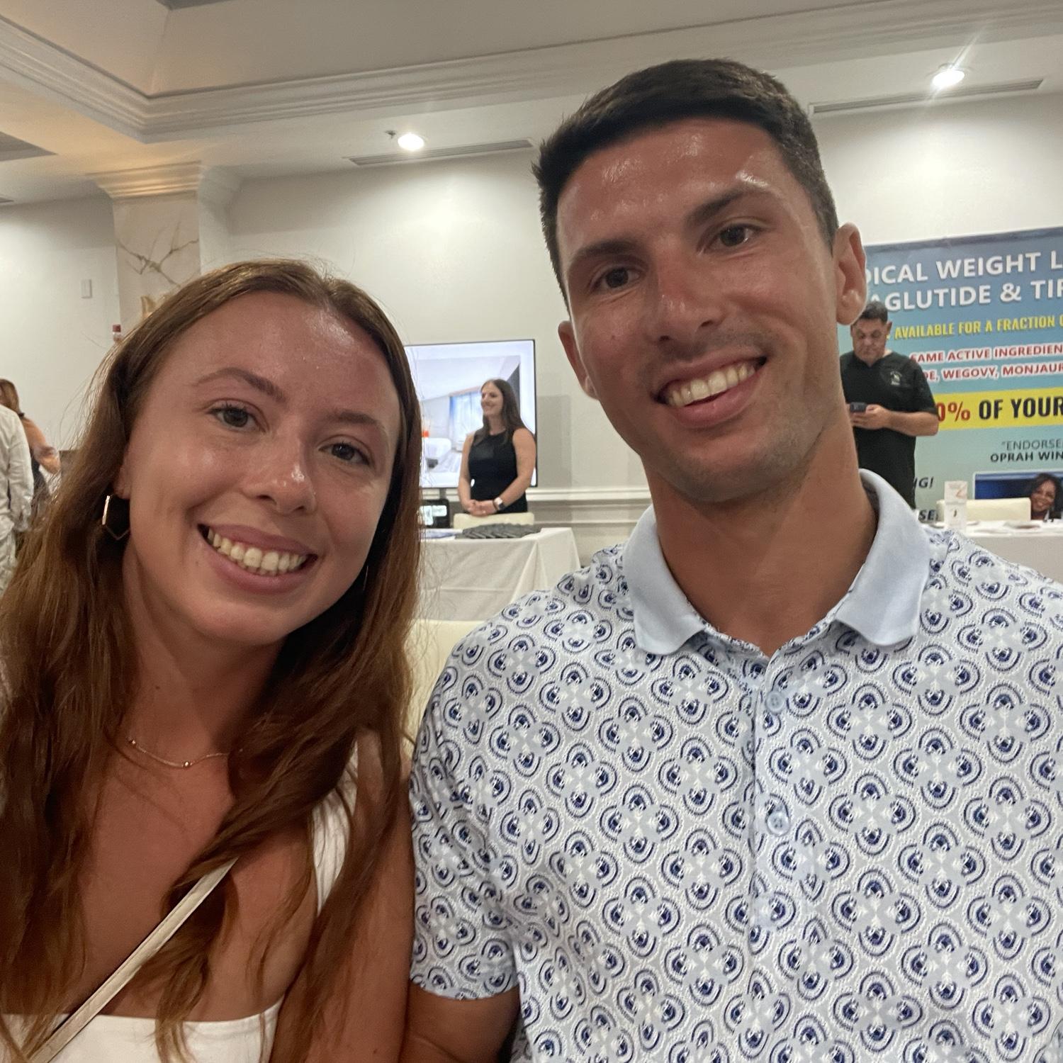 We took this picture at a bridal expo in Cherry Hill shortly after we got engaged.