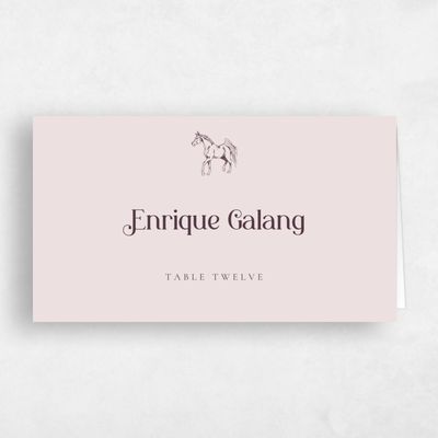 Light Mauve, Pink Wedding Place Card - Brisbee