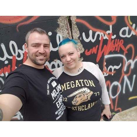 Cass's first visit to Missouri! Rob took us to see a large section of the Berlin wall outside the Winston Churchill Memorial in Fulton.