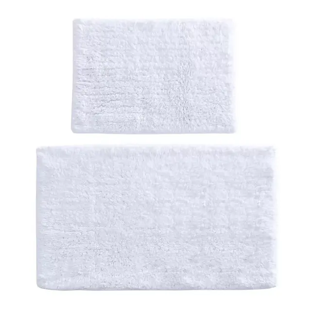 Madison Park Signature 2-Piece Ritzy Bath Rug Set in White