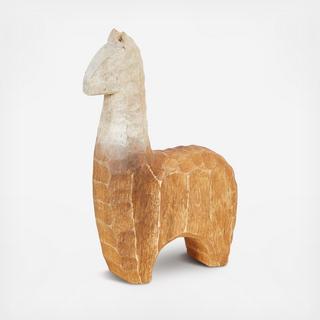 Hand-Carved Llama Figurine