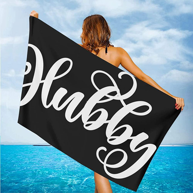 Hubby Sand Free Beach Towel for Men Absorbent Bath Towel Large Hand Towels for Swimming Bathroom Spa Pool