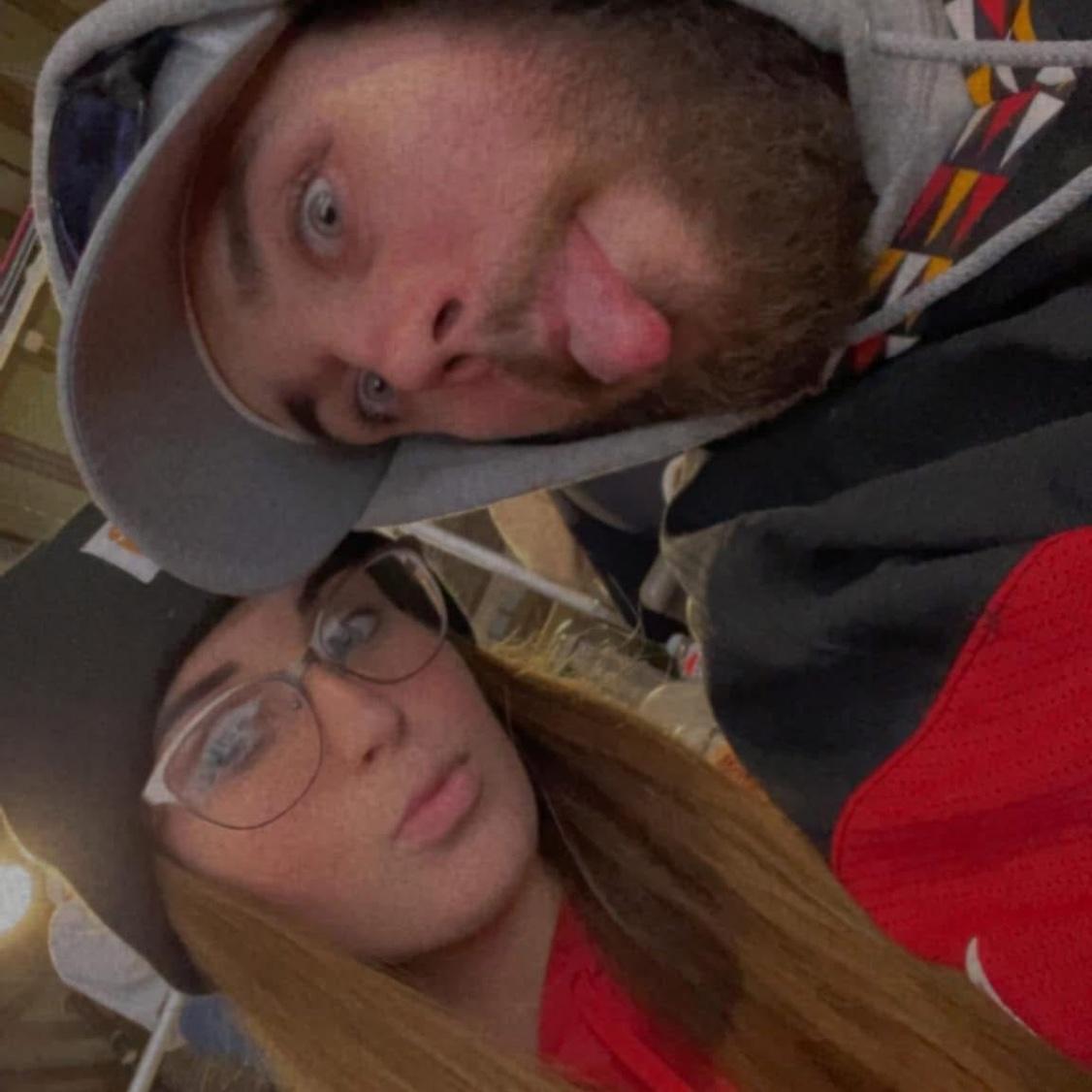 at the hockey game!