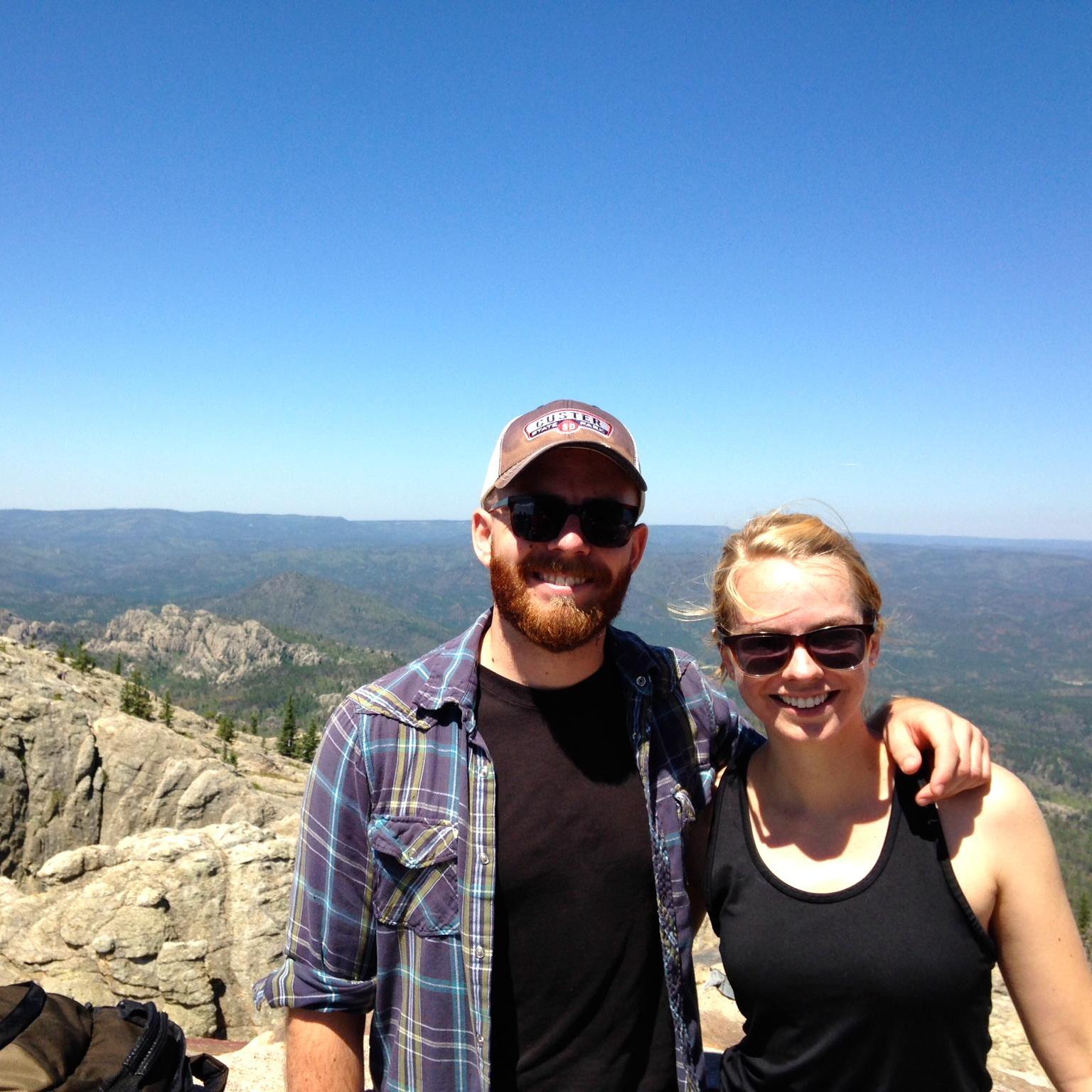 On top of Black Elk Peak in Dylan's second home, South Dakota