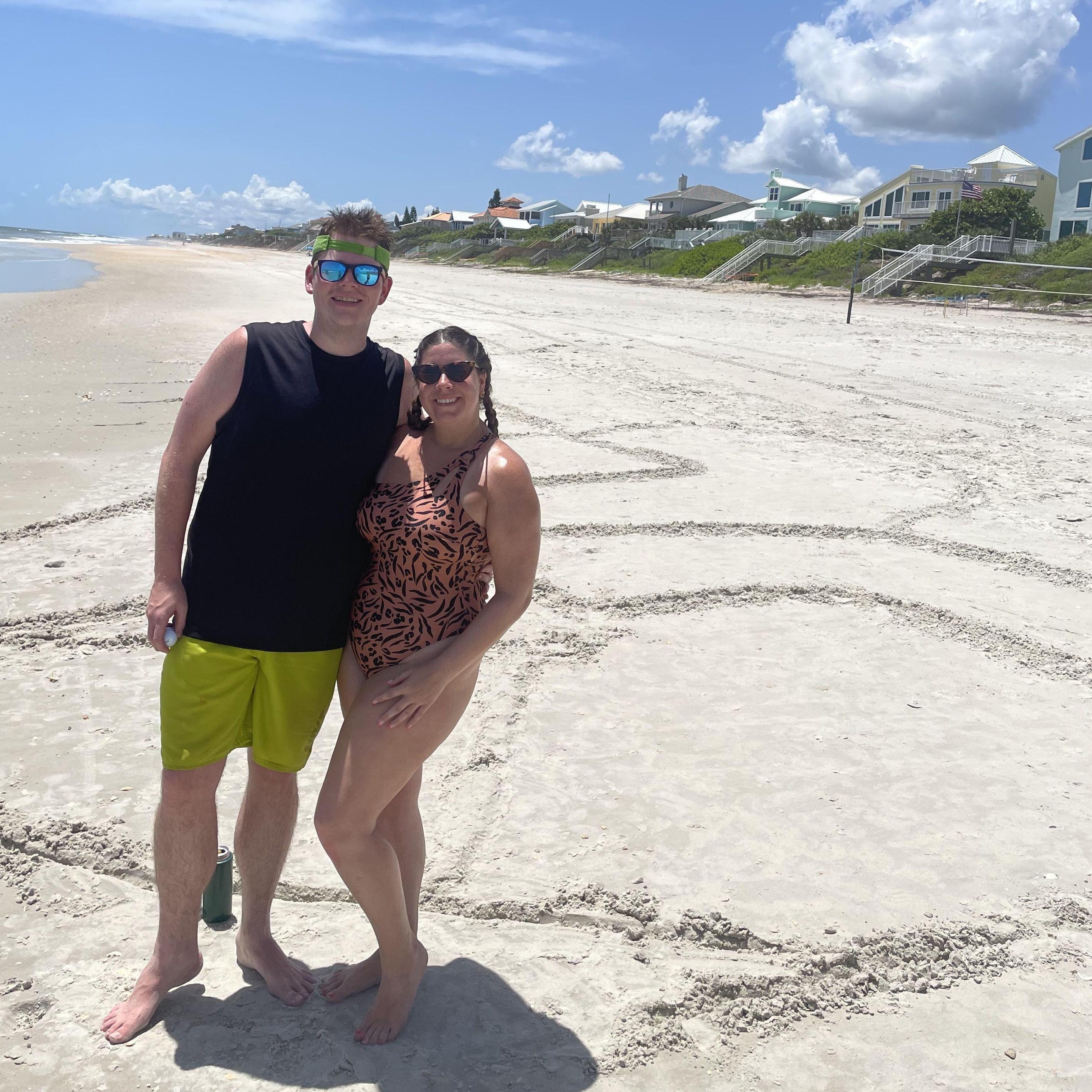 When we made a mini golf course on the beach!
