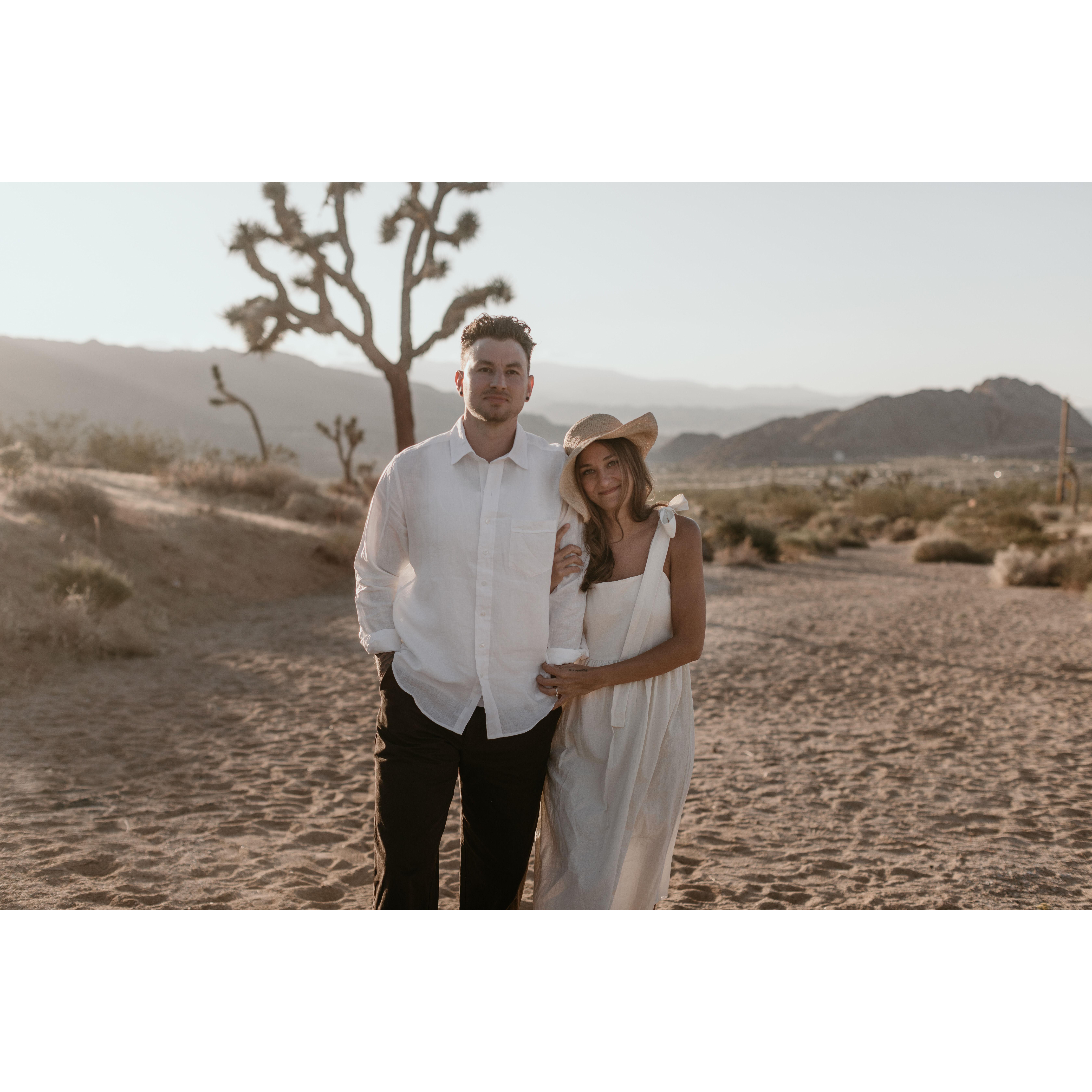 Jake proposed in Joshua Tree Park on April 18th, 2023