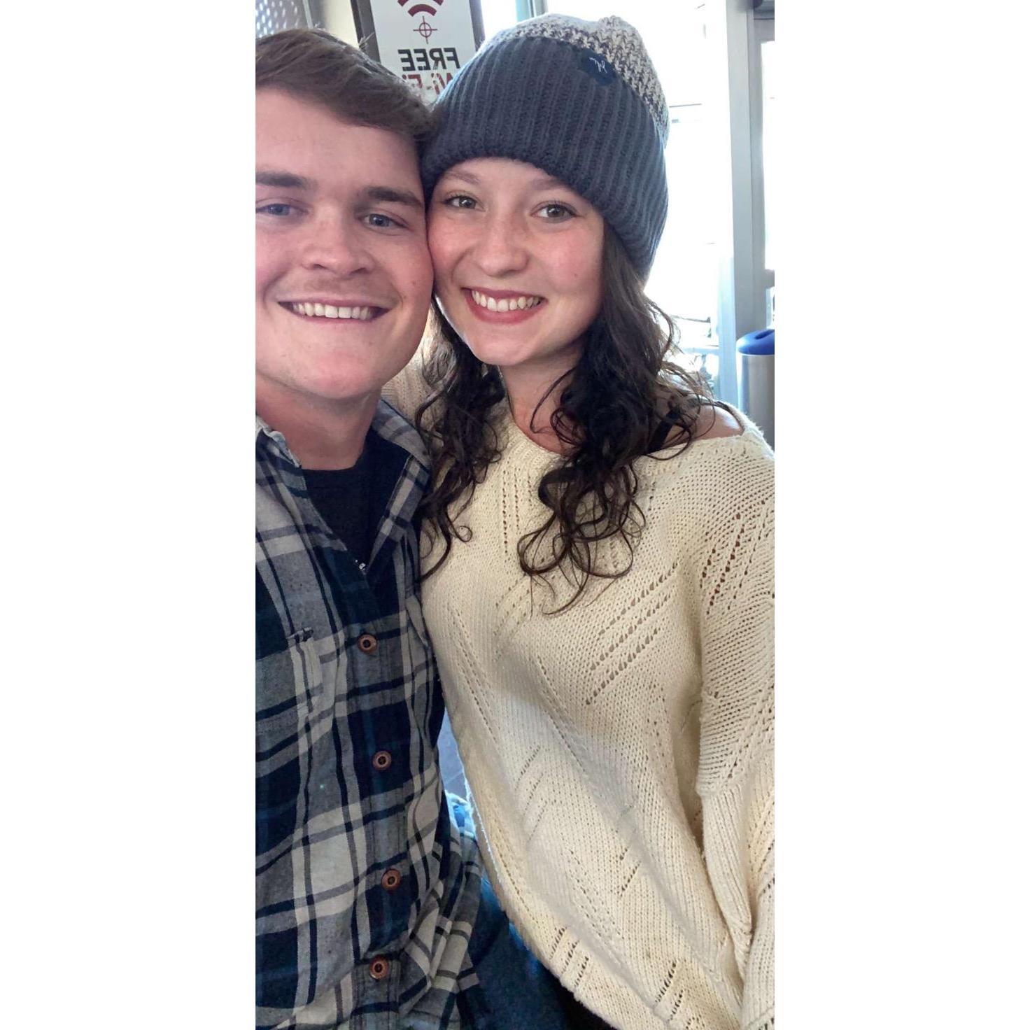 One of the many times one of us had to get on an airplane or in a car and travel hundreds of miles away from each other. Long distance isn't easy but it can be so worth it!