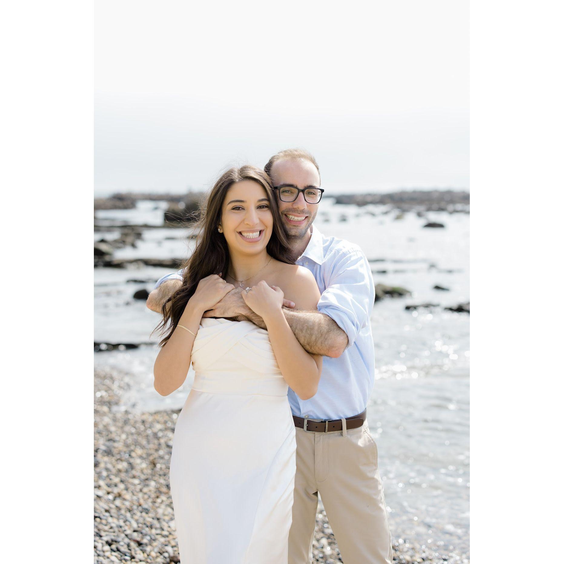 On the beach after our proposal