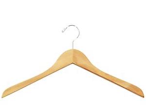 Wooden Shirt Hanger Natural Pkg/6