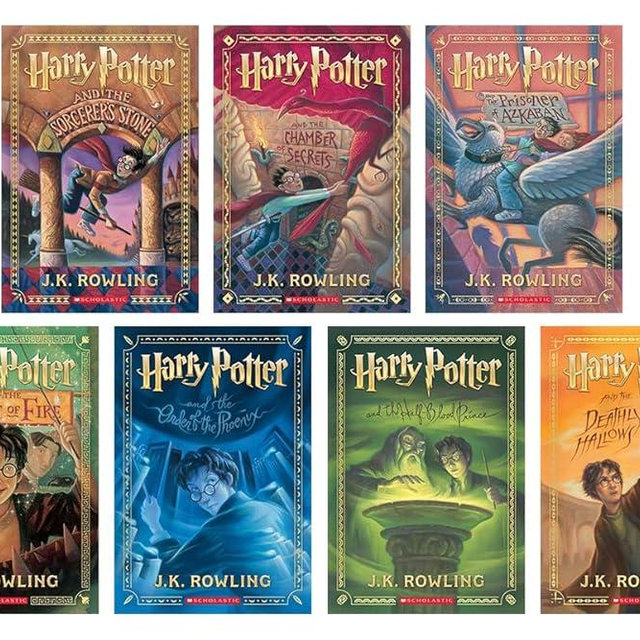 25 Year Anniversary Editon of Harry Potter Paperback Full Book Set Volumes 1-7 (Limited Edition, Original cover)