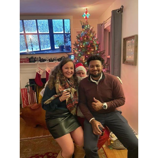 Our first Christmas Party together, Santa even came!