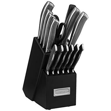 Cuisinart C77SS-15P Graphix Collection 15-Piece Cutlery Knife Block Set, Stainless Steel