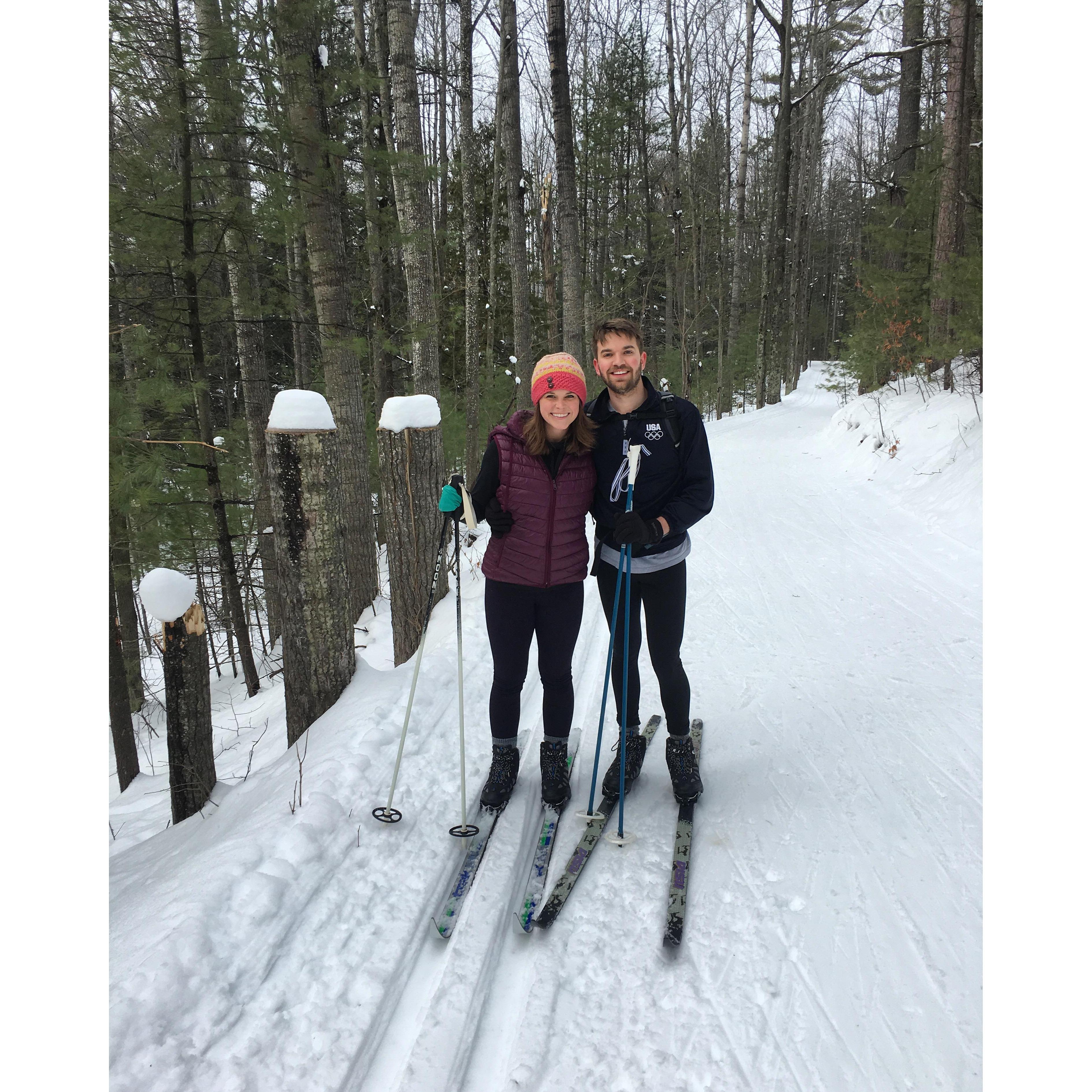 Cross country skiing in Traverse City, Michigan
