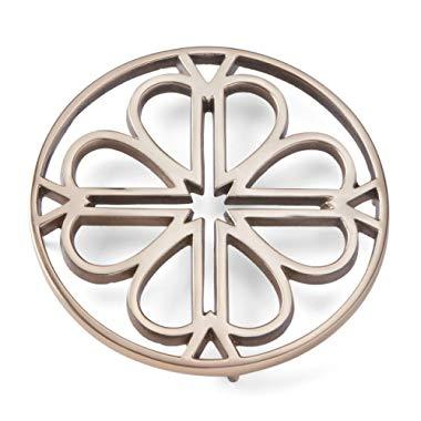 Kate Spade New York 889177 Spade Flower Clover Trivet, Gold