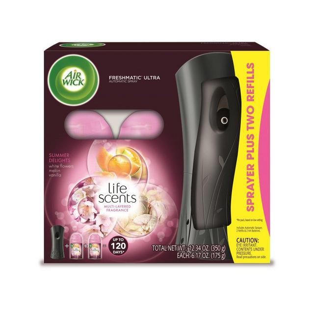 Air Wick Life Scents Freshmatic Automatic Spray Kit (Gadget + 2 Refills), Summer Delights, Air Freshener