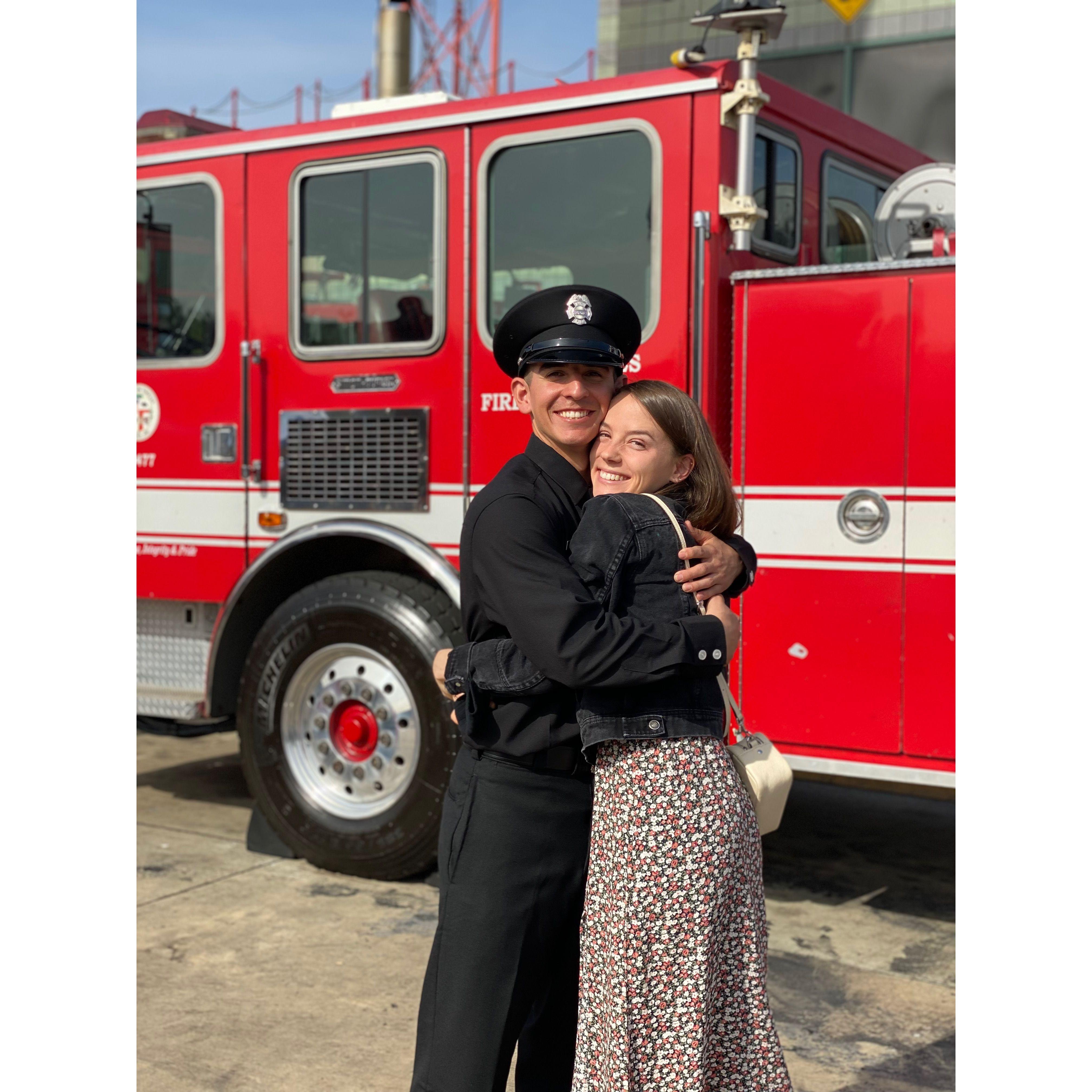 Alex's drill tower graduation.