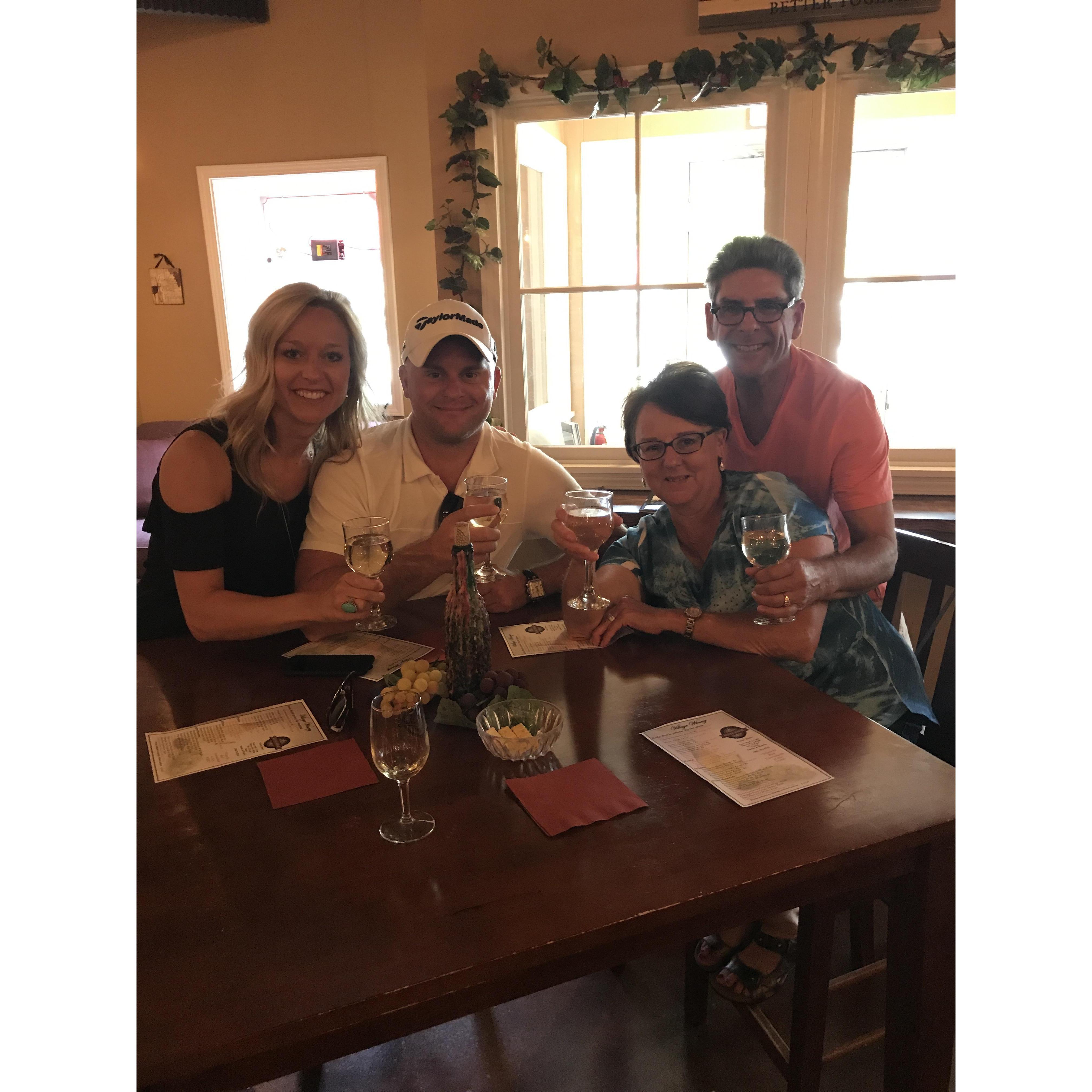 Wine tasting in Romeo with our parents