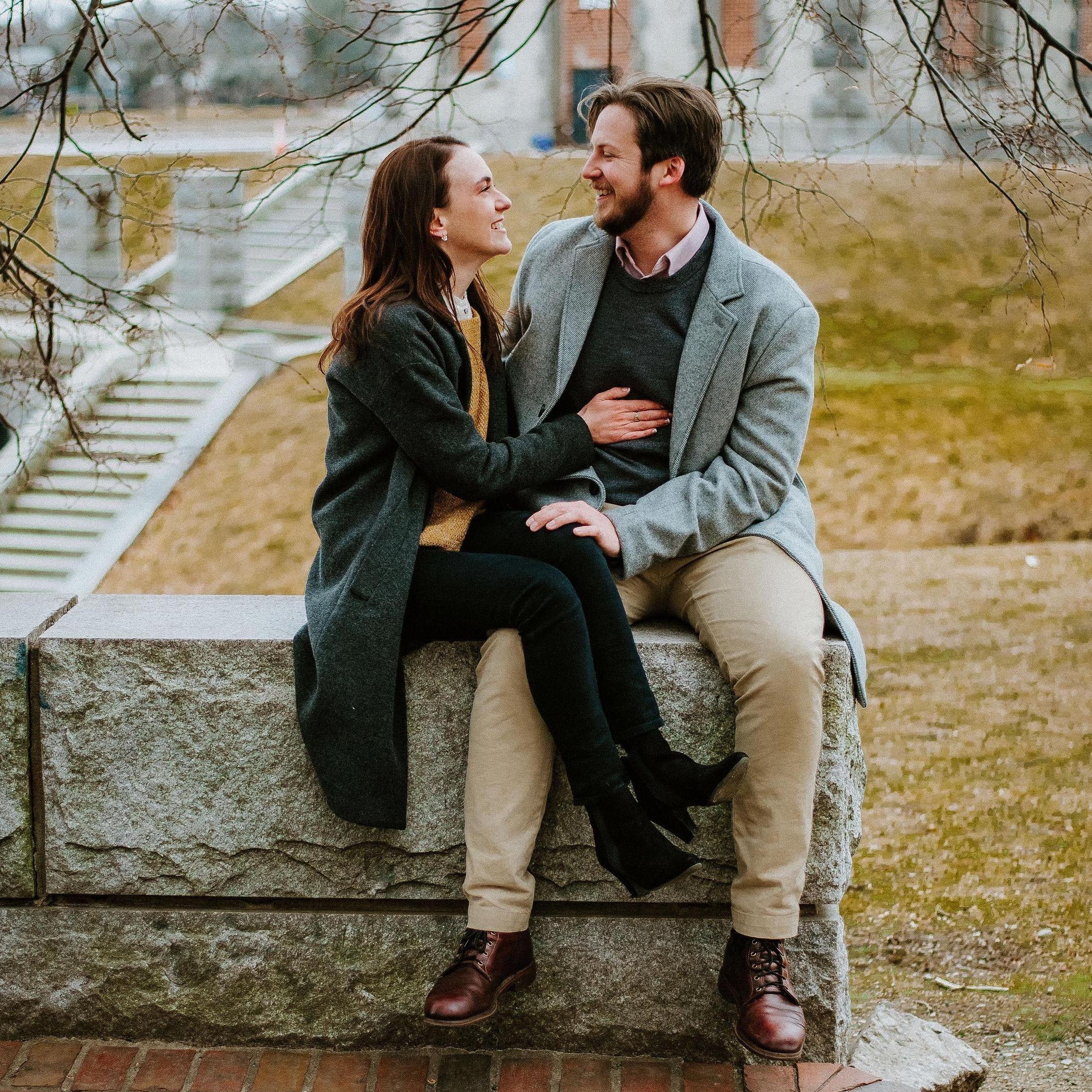 Engagement photos at the Chestnut Hill Reservoir!