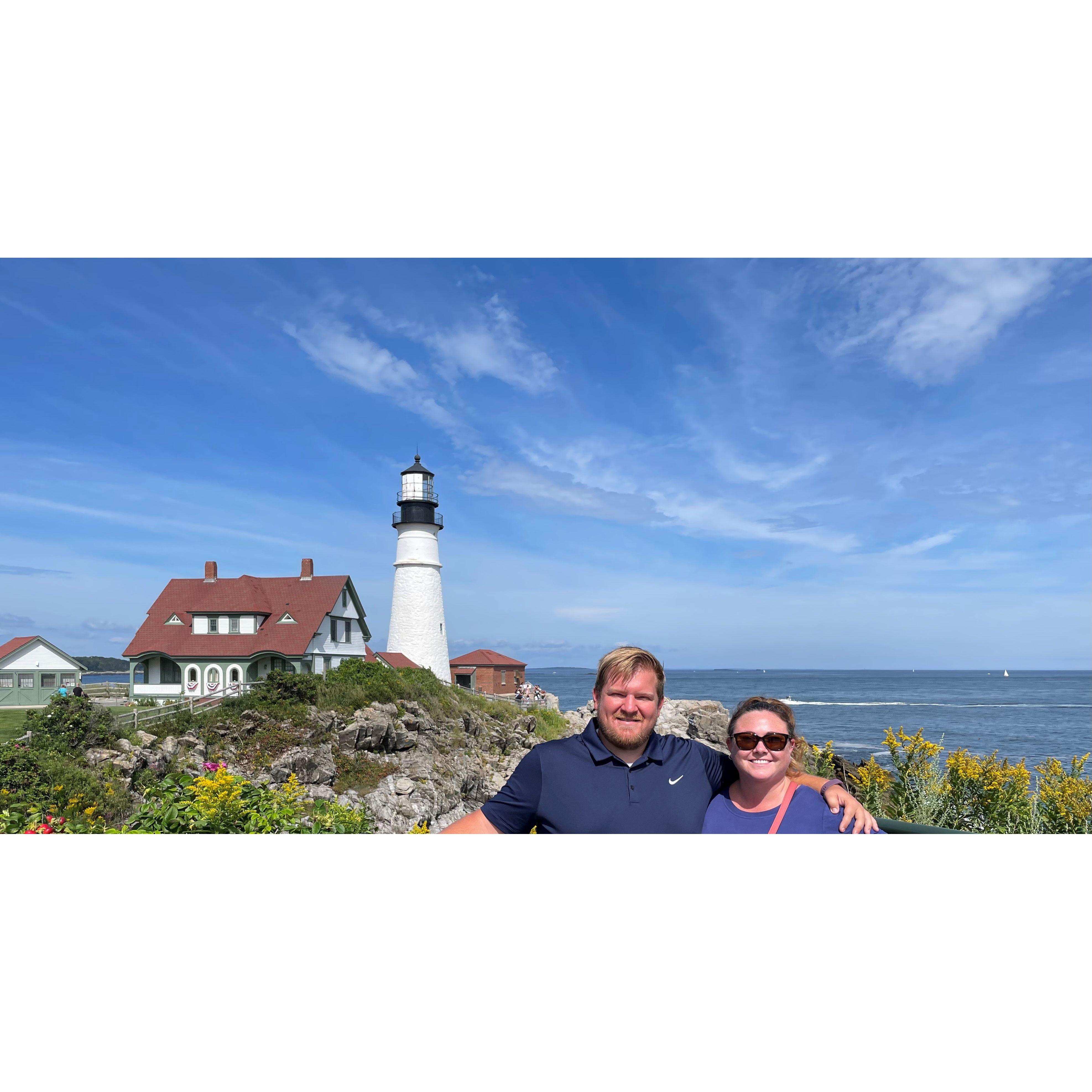 A lighthouse in Maine