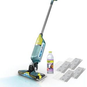 Shark VACMOP Reveal New Cordless Hard Floor Cleaner, Vacuum & Spray Mop, Powerful Suction, Lightweight, Illumination Light, Includes 4 Disposable Pads, 12oz Pet Multi-Surface Cleaning Solution, VM401
