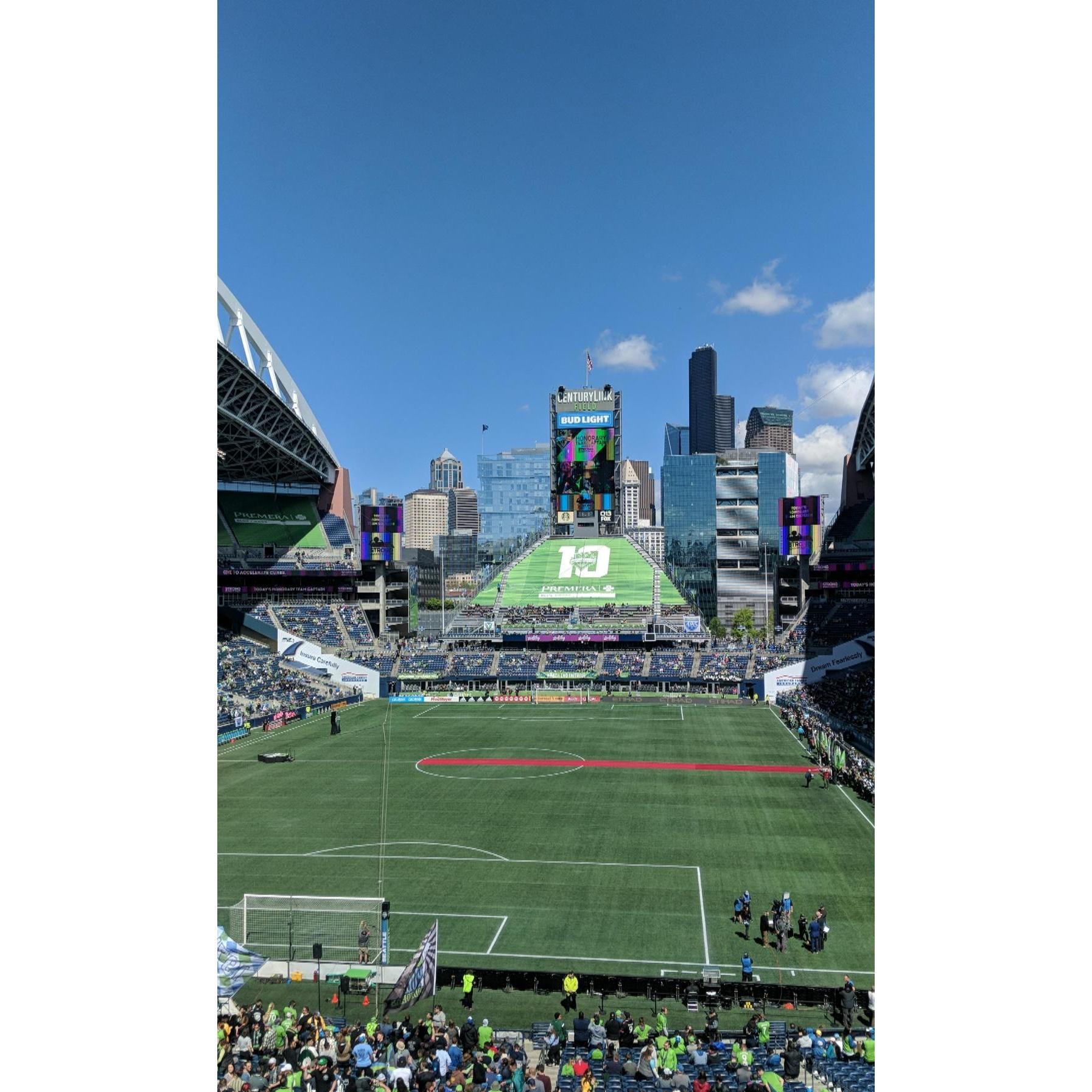 Our first professional soccer game together at Century Link Stadium!