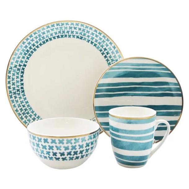 Elle Decor Cherie 16-Piece Dinnerware Set, Service for 4