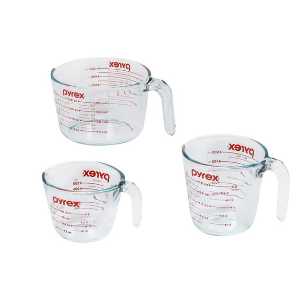Pyrex Glass Measuring Cup Set (3-Pack)