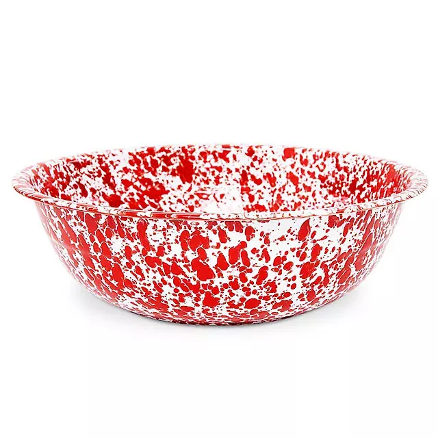 Crow Canyon Home Enamelware Splatter Basin