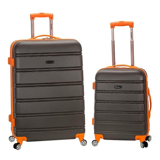 Rockland Melbourne Hardside Expandable Spinner Wheel Luggage, Charcoal
