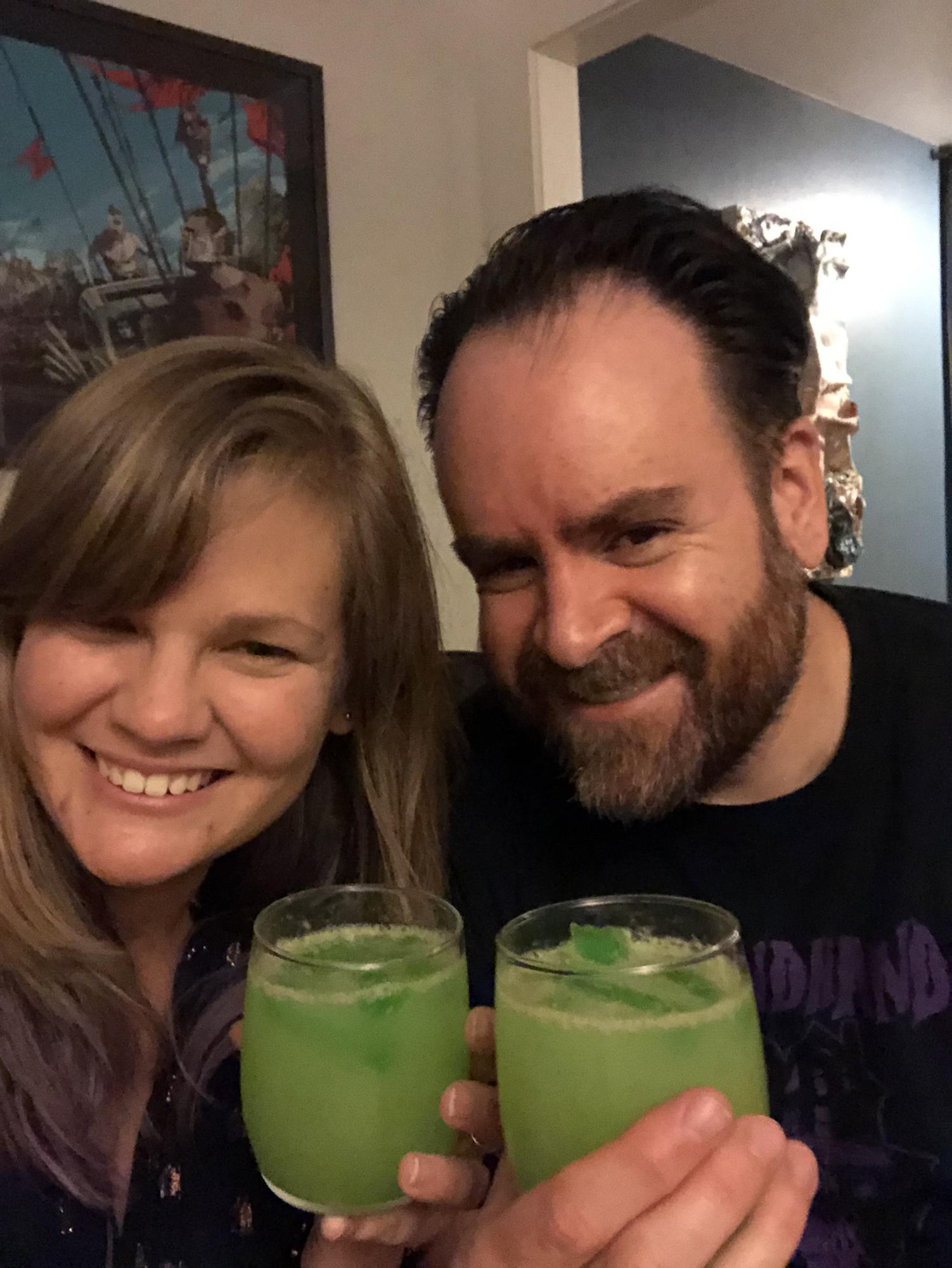 Jon made me a delicious drink out of a freezer pop!